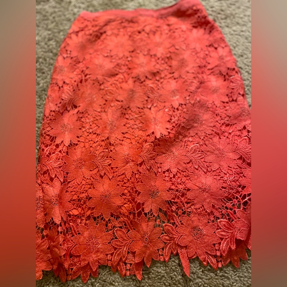 *New* guava lace Ann Taylor skirt.